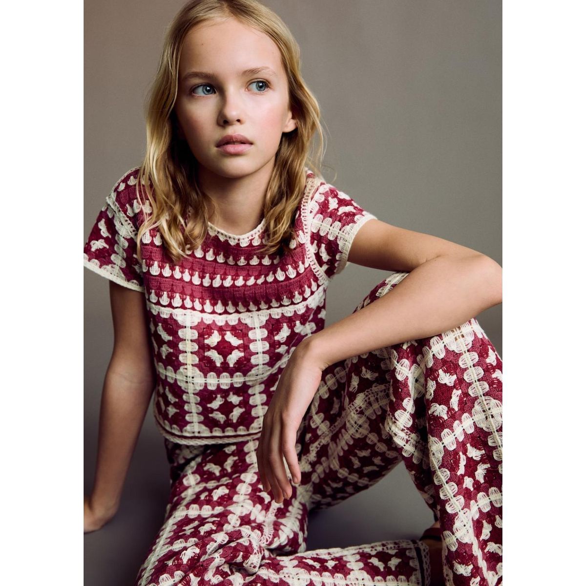 MANGO KIDS - Pantalon Niña Algodón Mango