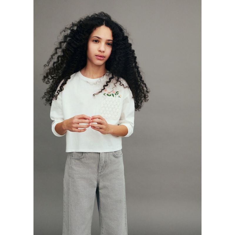 MANGO KIDS - Camiseta Bouquet Algodón Mango Kids