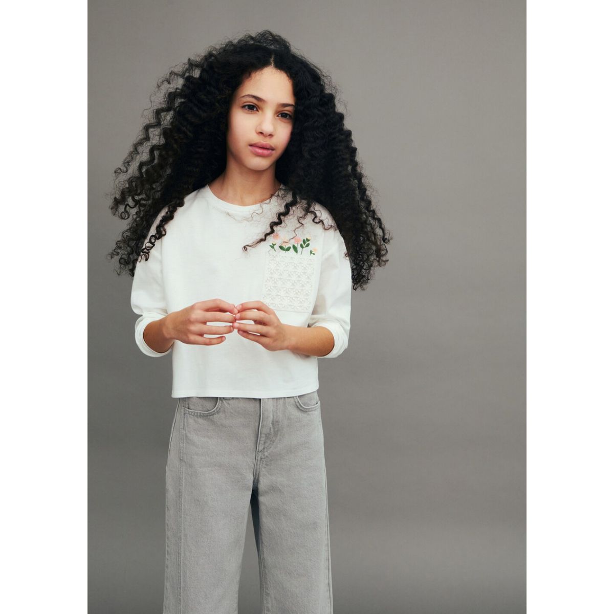 MANGO KIDS - Camiseta Bouquet Algodón Mango Kids