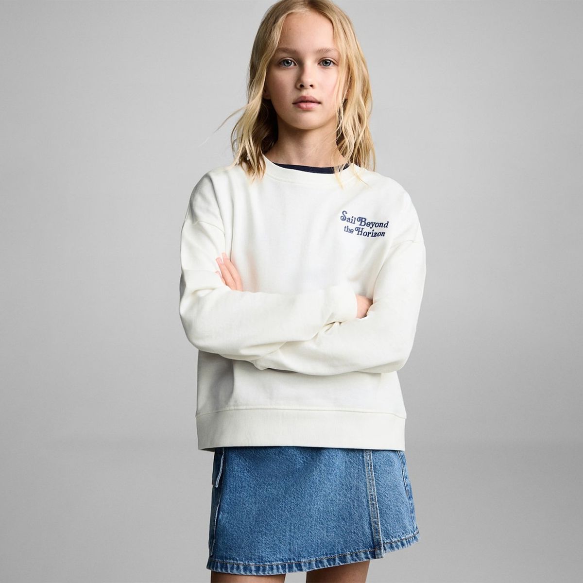 MANGO KIDS - Polera Niña Algodón Mango Kids