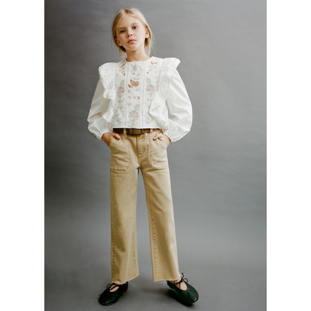 MANGO KIDS - Blusa Niña Manga Larga Algodón Mango Kids