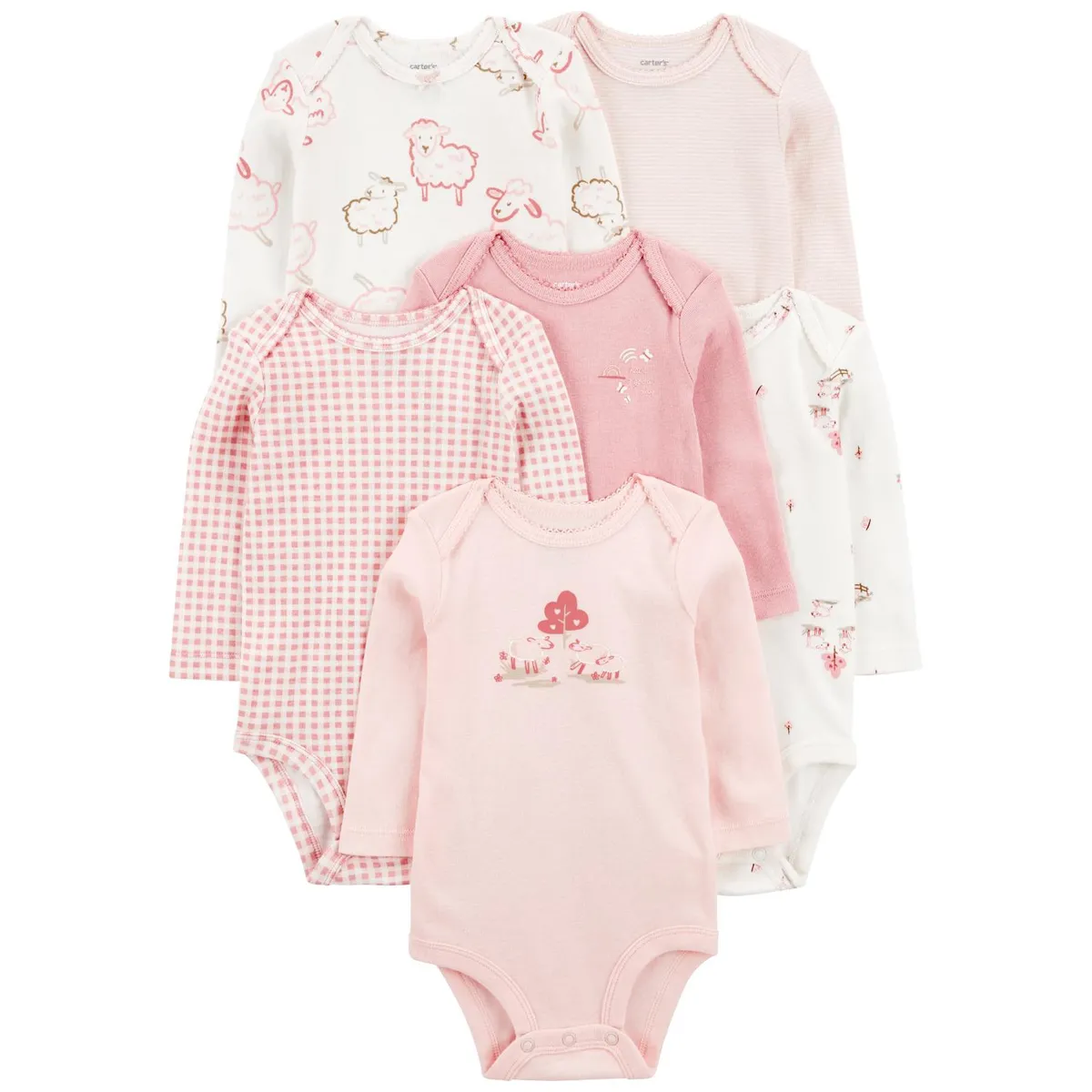 CARTER'S - Body Bebé Niña Pack X6 Carters