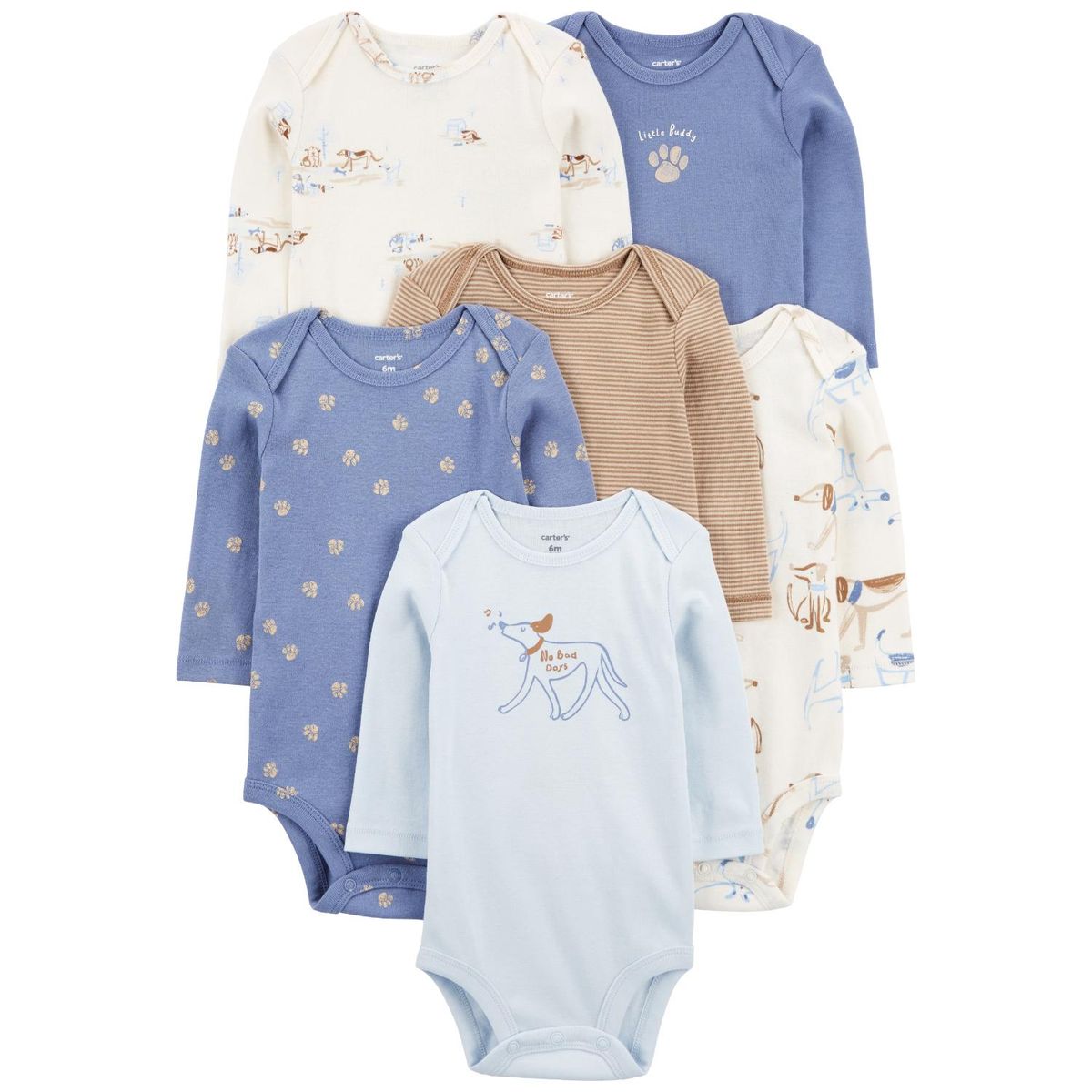 CARTER'S - Body Bebé Niño Pack X6 Carters