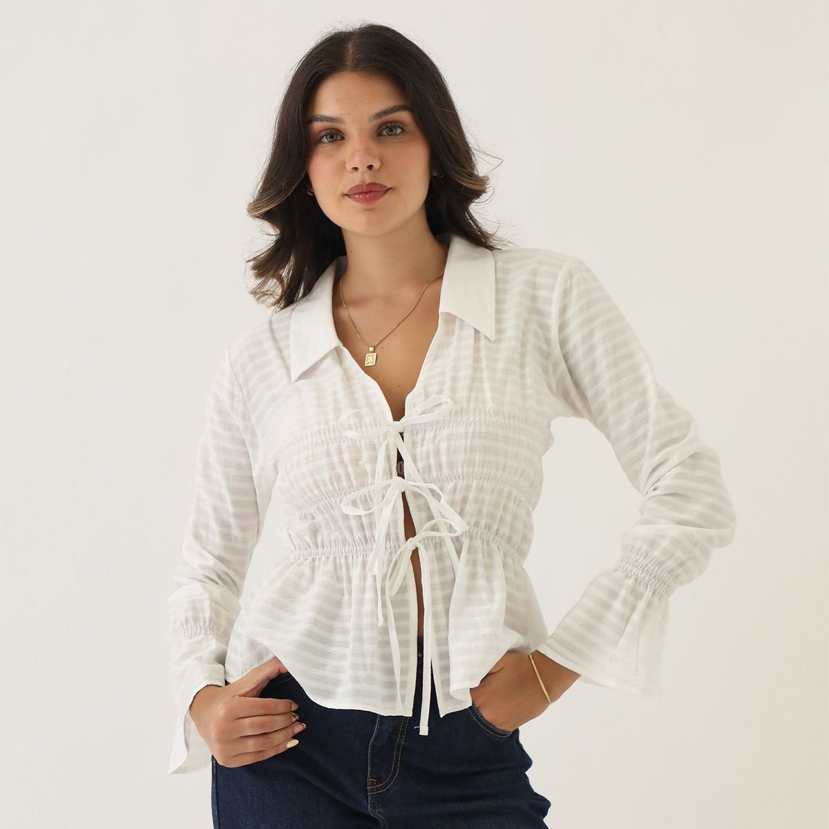 SYBILLA - Blusa Manga Larga Casual Mujer Sybilla