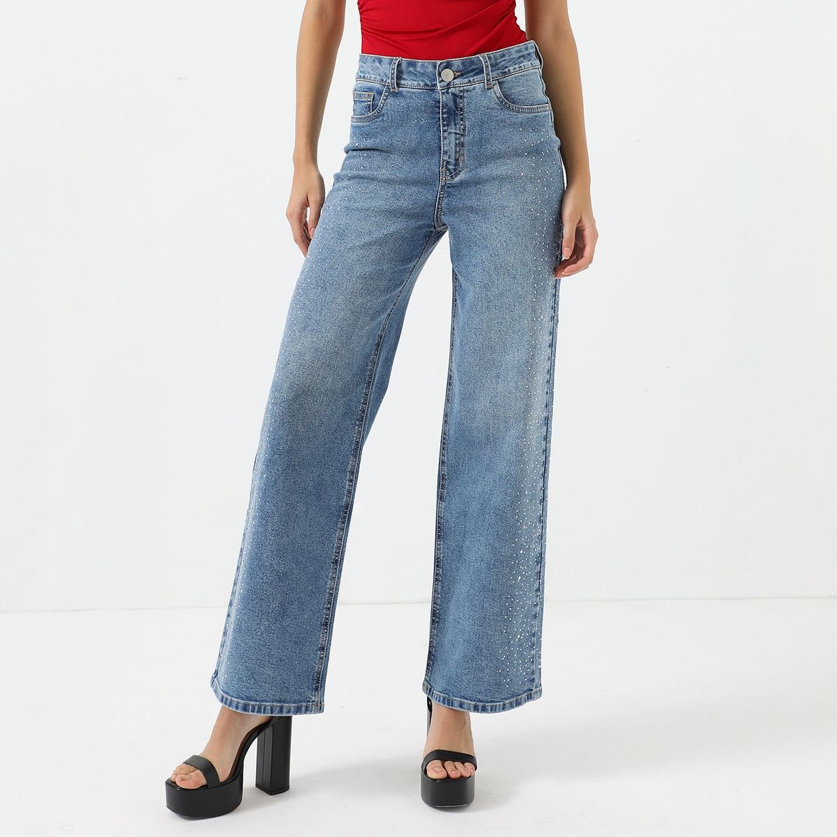 MOSSIMO - Jean Straight Algodón Mujer Mossimo