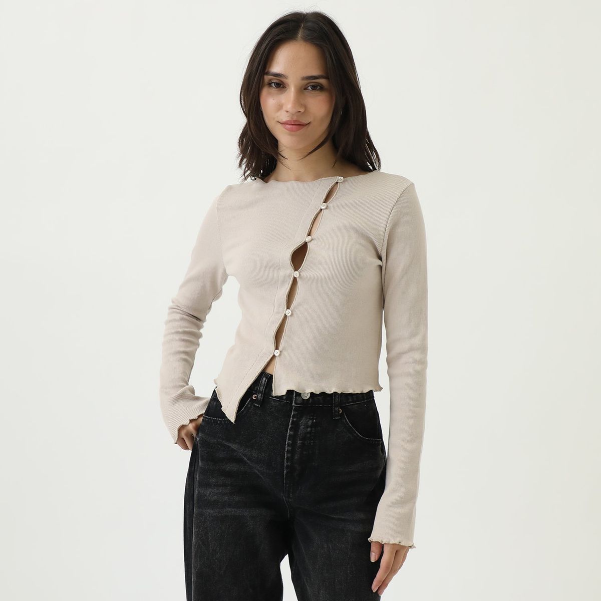 SYBILLA - Polo Manga Larga Algodón Mujer Sybilla