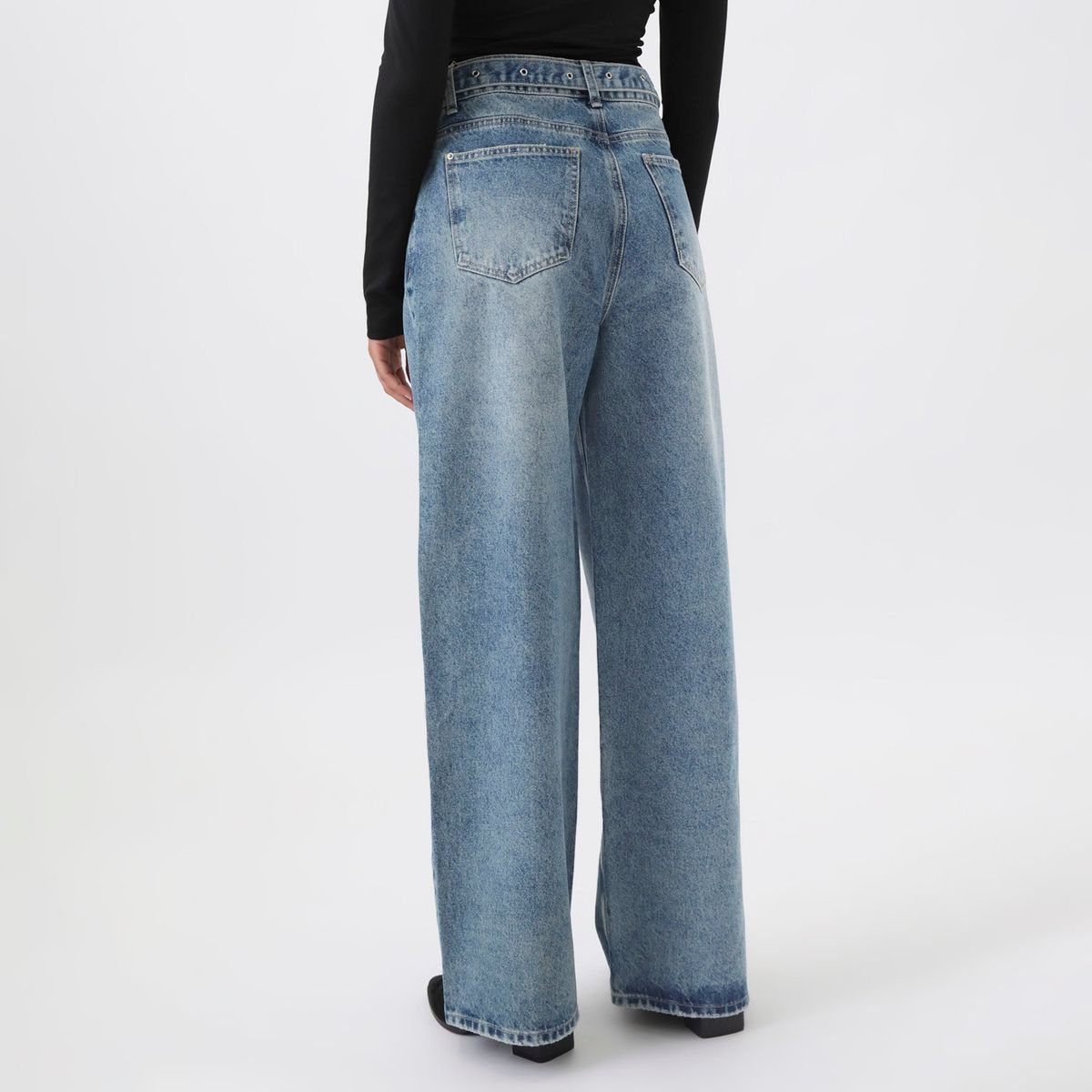DENIMLAB - Jean Baggy Tiro Alto Mujer Denimlab
