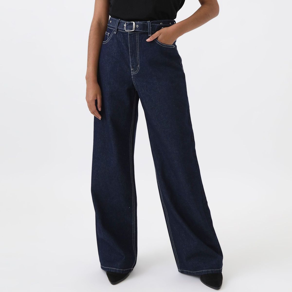 DENIMLAB - Jean Baggy Tiro Alto Mujer Denimlab