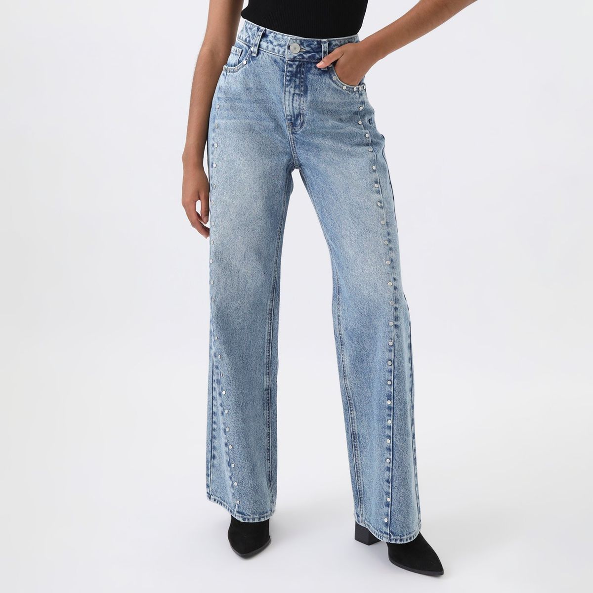 DENIMLAB - Jean Straight 100% Algodón Mujer Denimlab