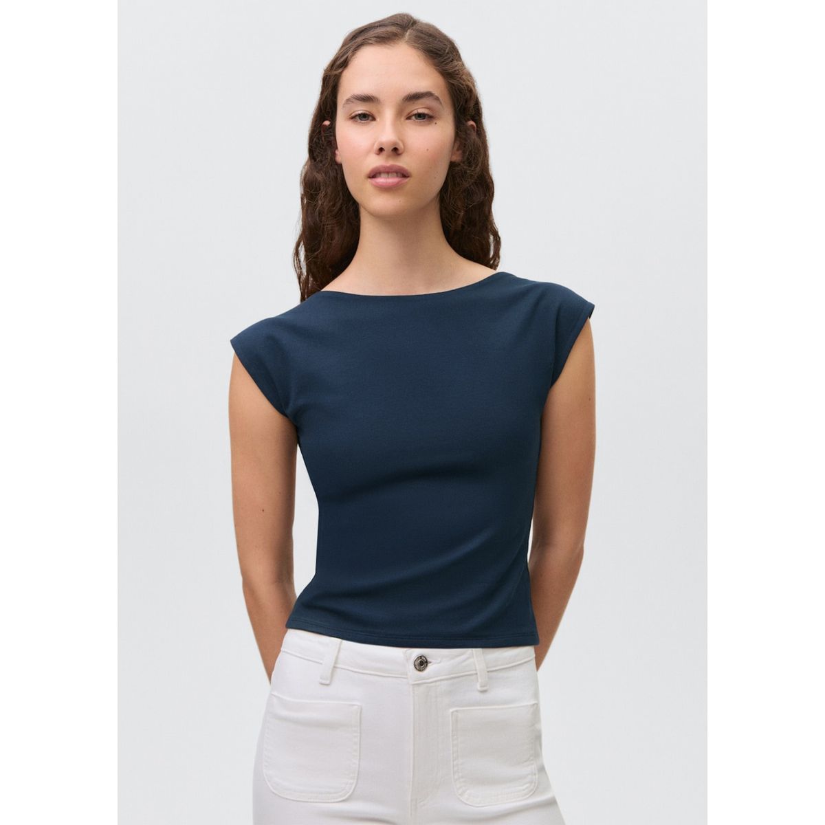 MANGO TEEN - Camiseta Escote