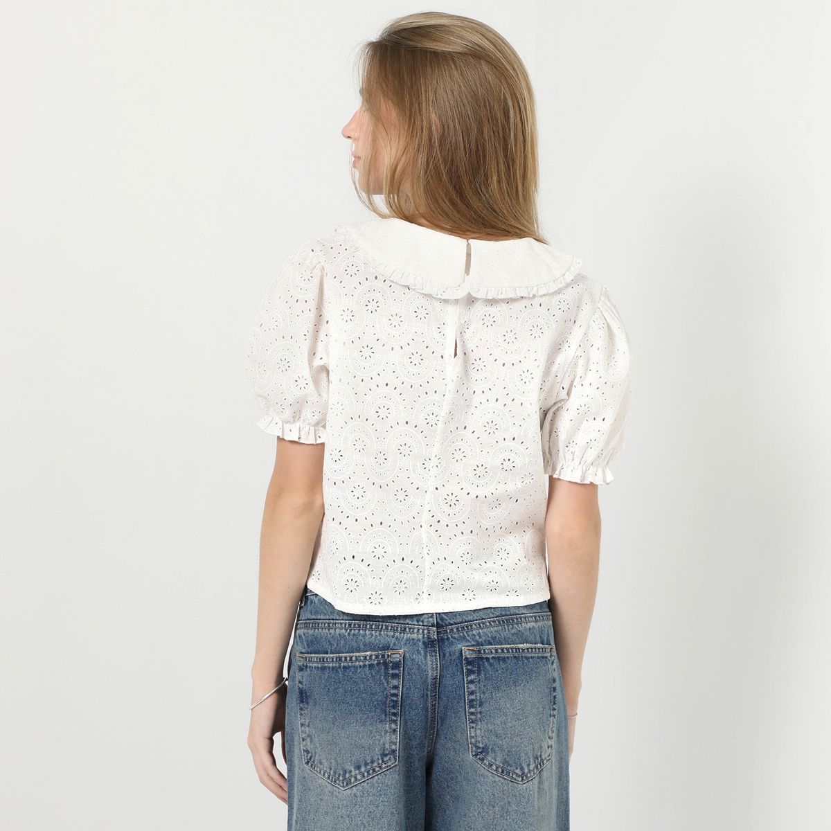 SYBILLA - Blusa Manga Corta Algodón Mujer Sybilla