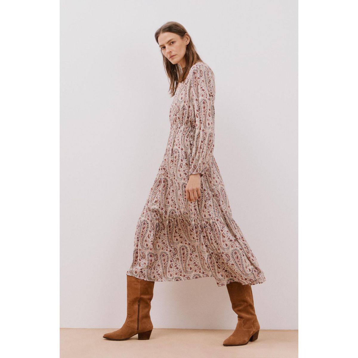 CORTEFIEL - Vestido Largo Casual Mujer Cortefiel