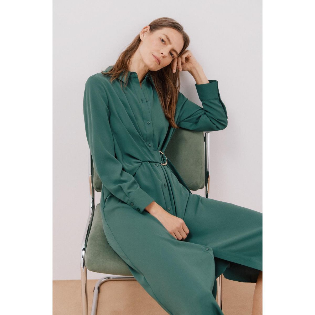 CORTEFIEL - Vestido Largo Casual Mujer Cortefiel