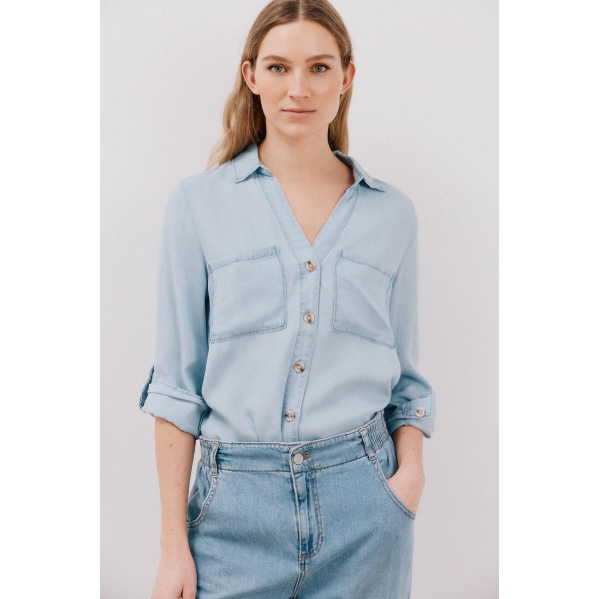 CORTEFIEL - Blusa Manga Larga Casual Mujer Cortefiel