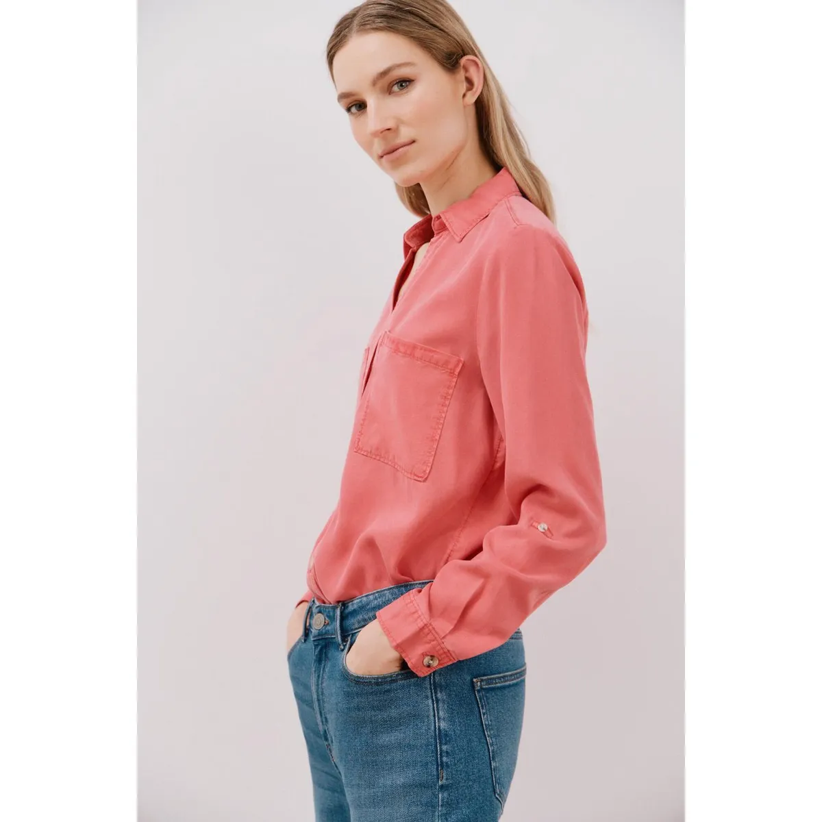 CORTEFIEL - Blusa Manga Larga Casual Mujer Cortefiel