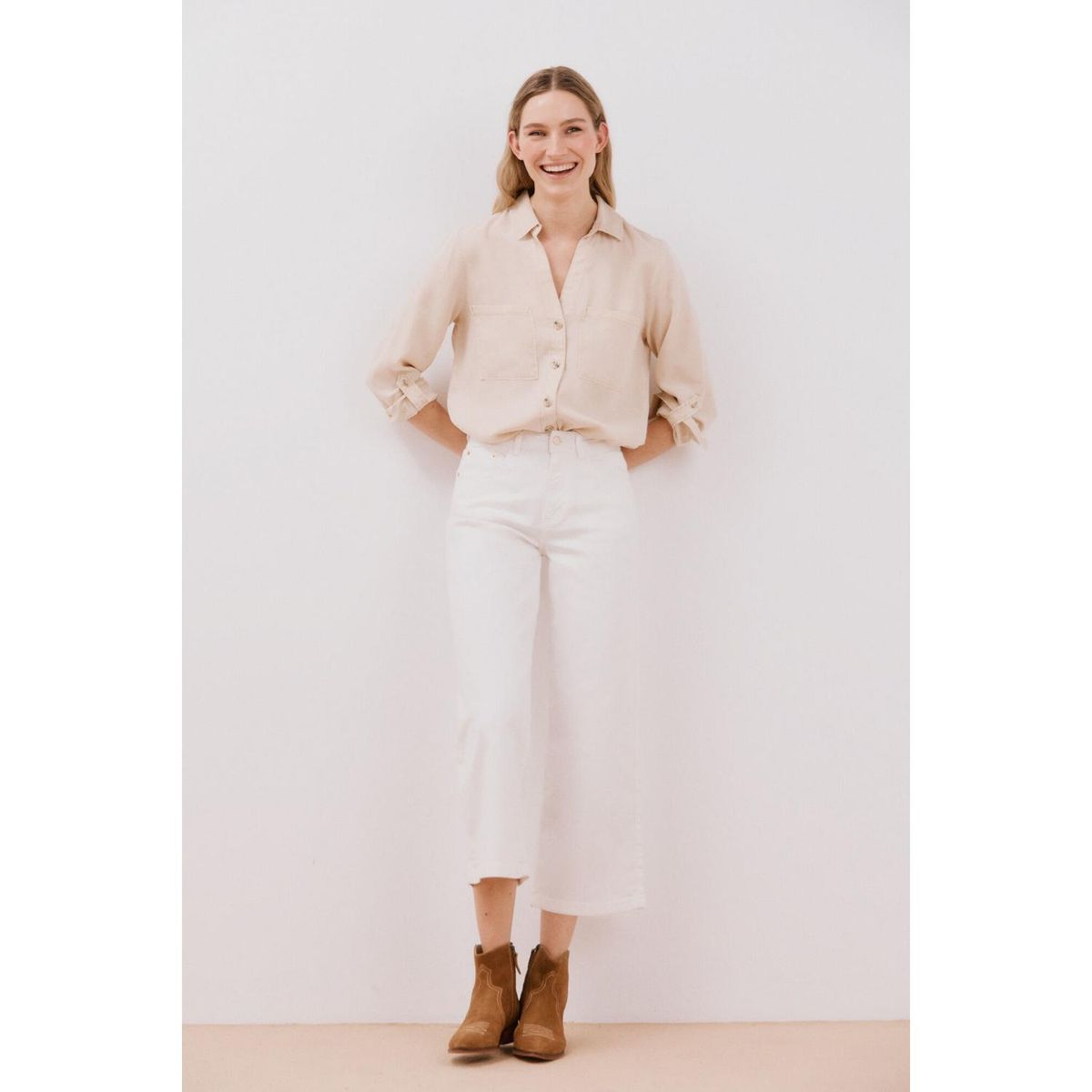 CORTEFIEL - Blusa Manga Larga Casual Mujer Cortefiel