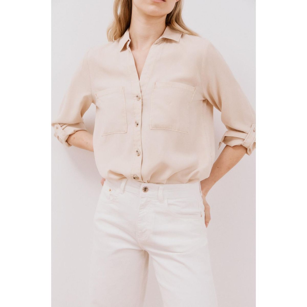 CORTEFIEL - Blusa Manga Larga Casual Mujer Cortefiel