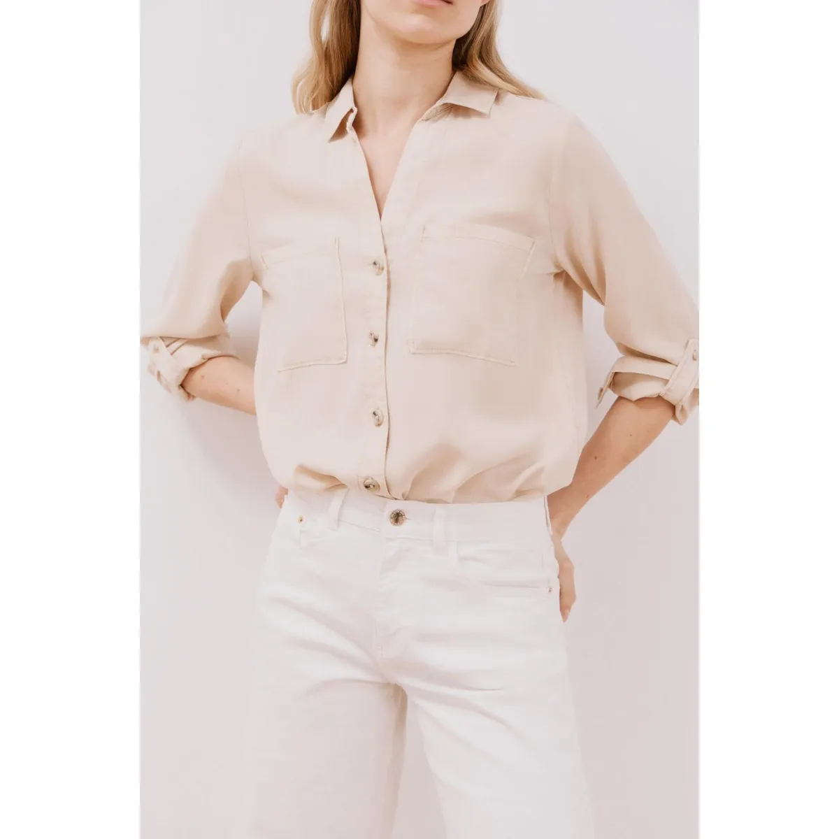 CORTEFIEL - Blusa Manga Larga Casual Mujer Cortefiel