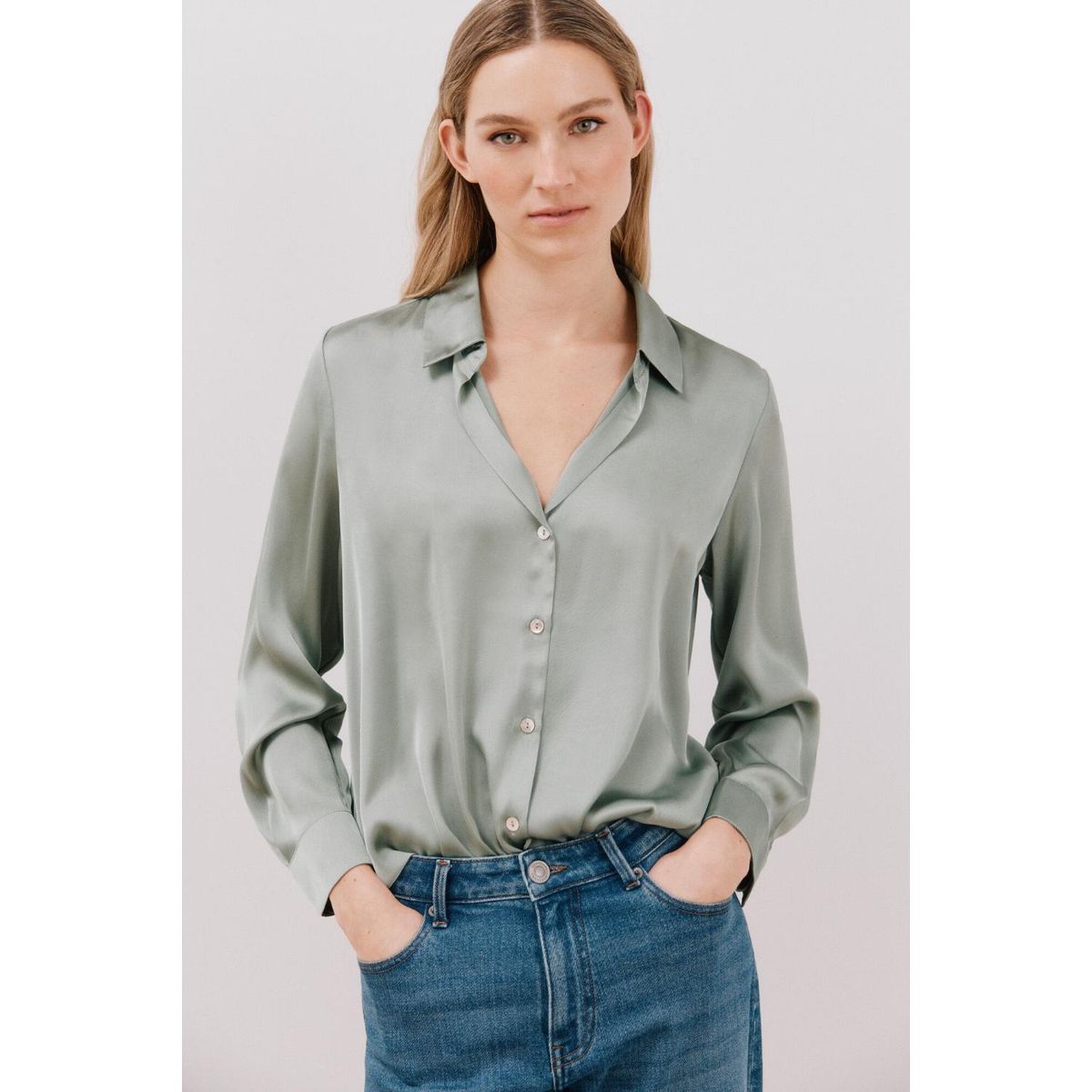 CORTEFIEL - Blusa Manga Larga Casual Mujer Cortefiel