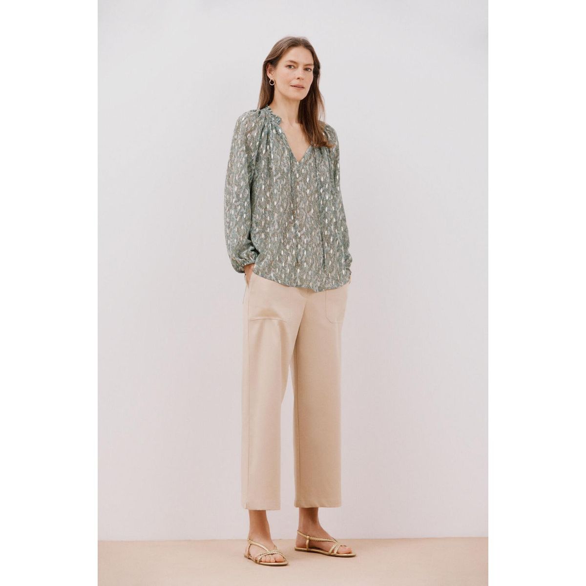 CORTEFIEL - Blusa Manga Larga Casual Mujer Cortefiel