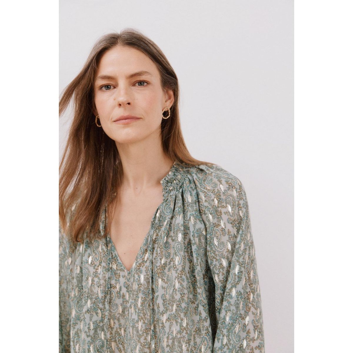 CORTEFIEL - Blusa Manga Larga Casual Mujer Cortefiel