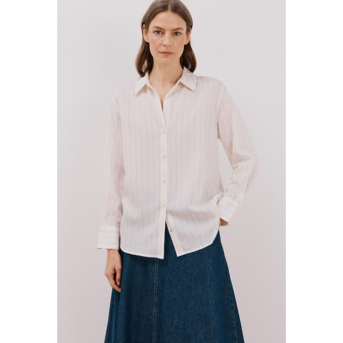 CORTEFIEL - Blusa Manga Larga Casual Mujer Cortefiel