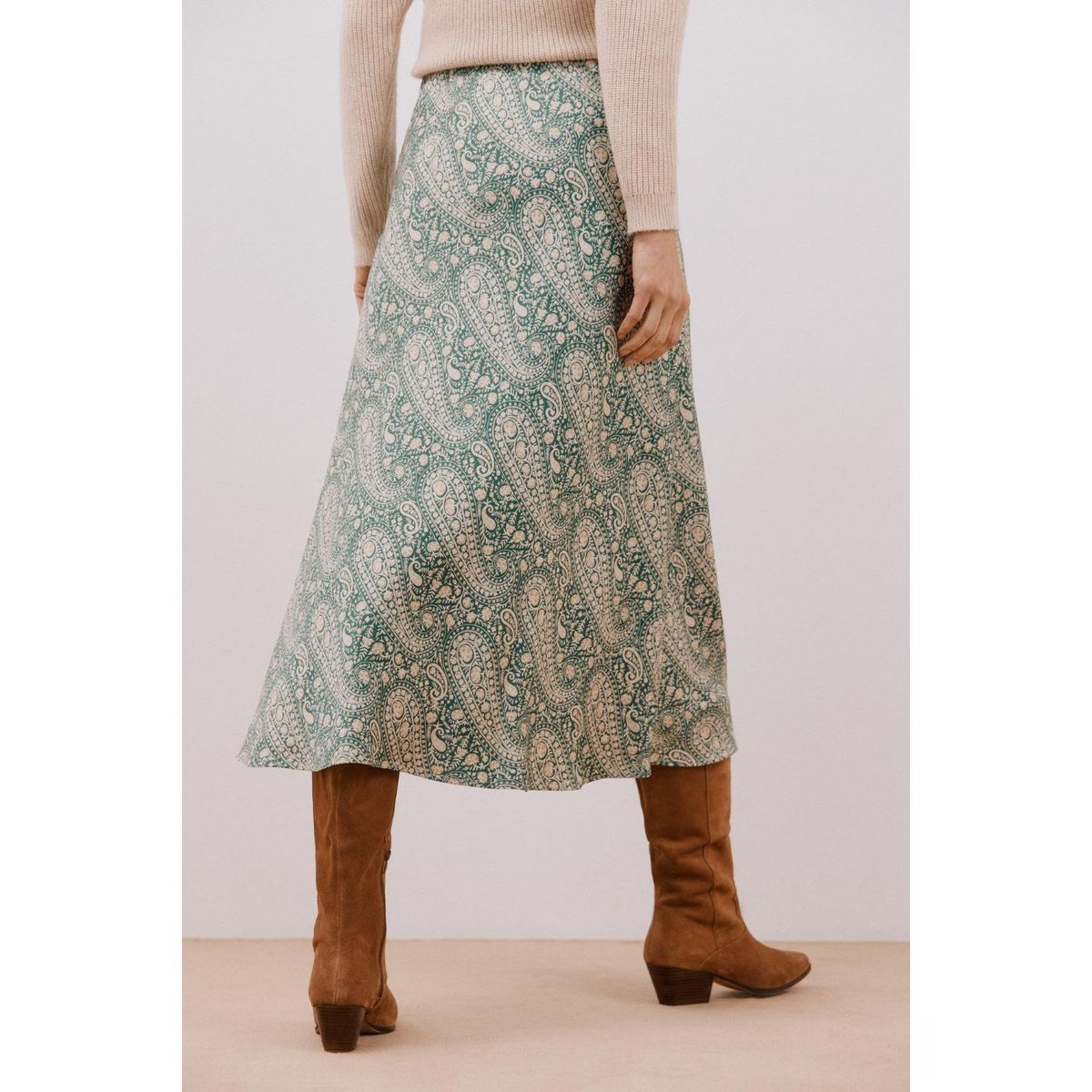 CORTEFIEL - Falda Larga Casual Mujer Cortefiel