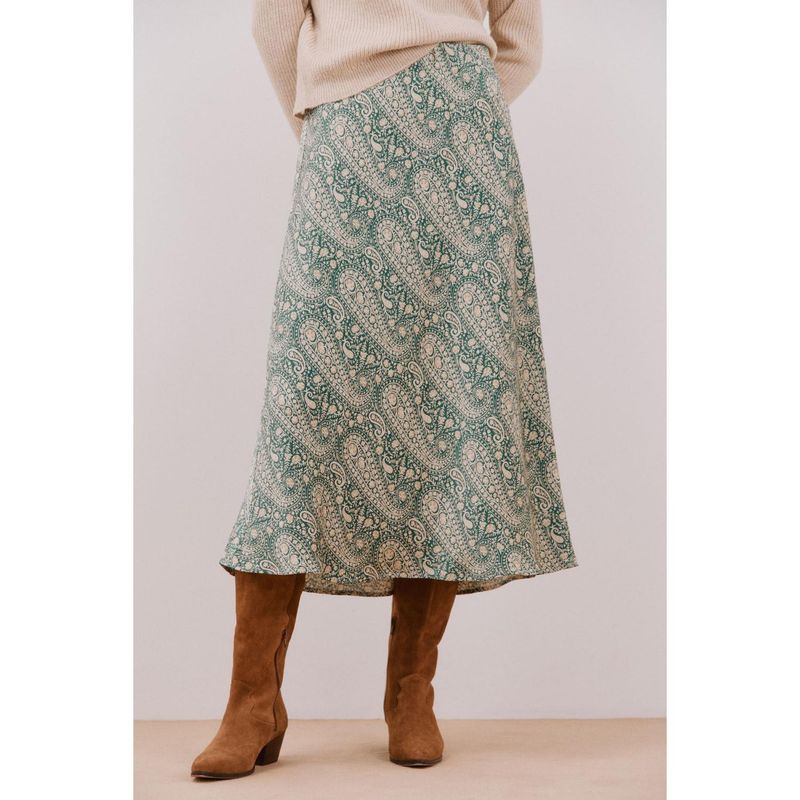 CORTEFIEL - Falda Larga Casual Mujer Cortefiel