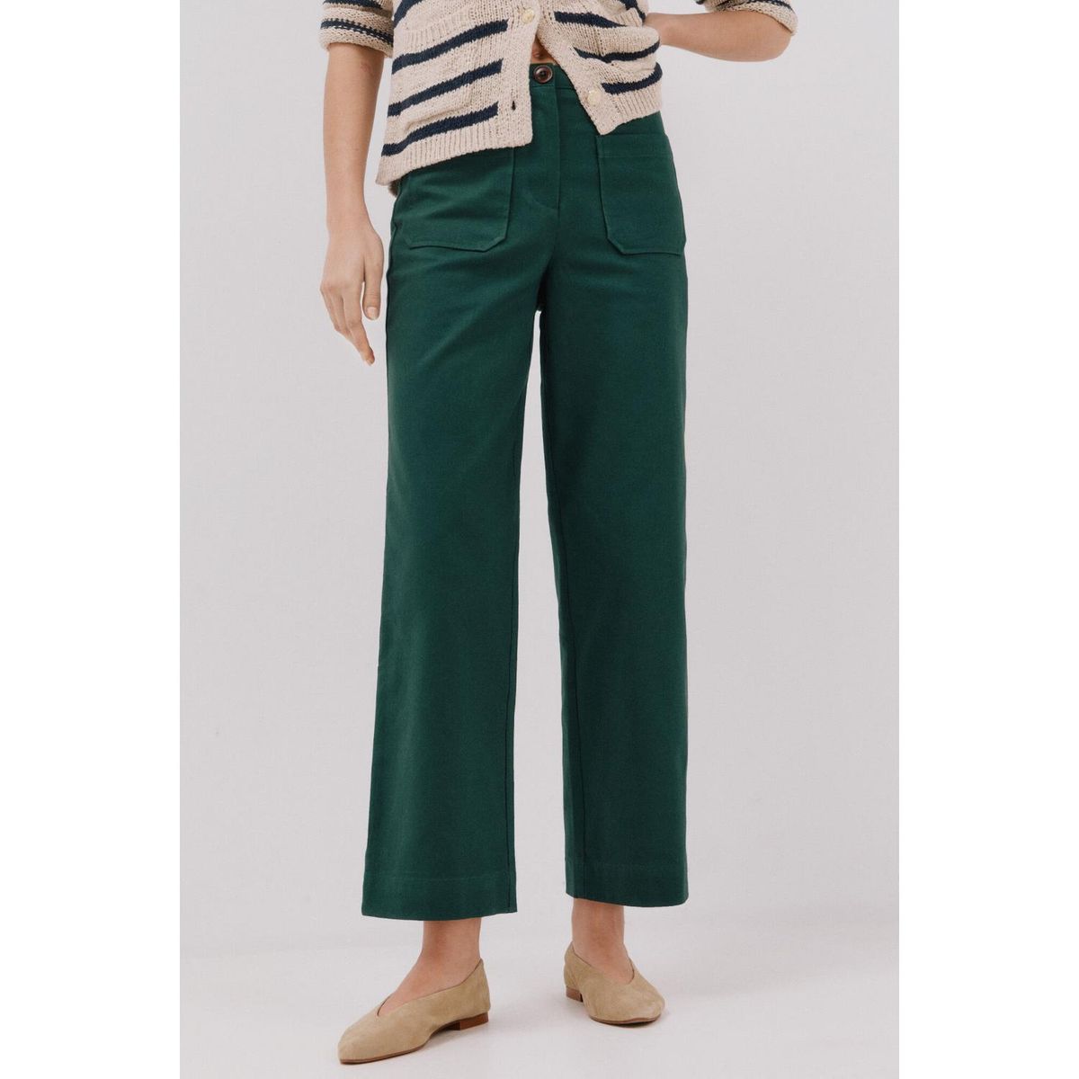 CORTEFIEL - Pantalón 100% Algodón Mujer Cortefiel