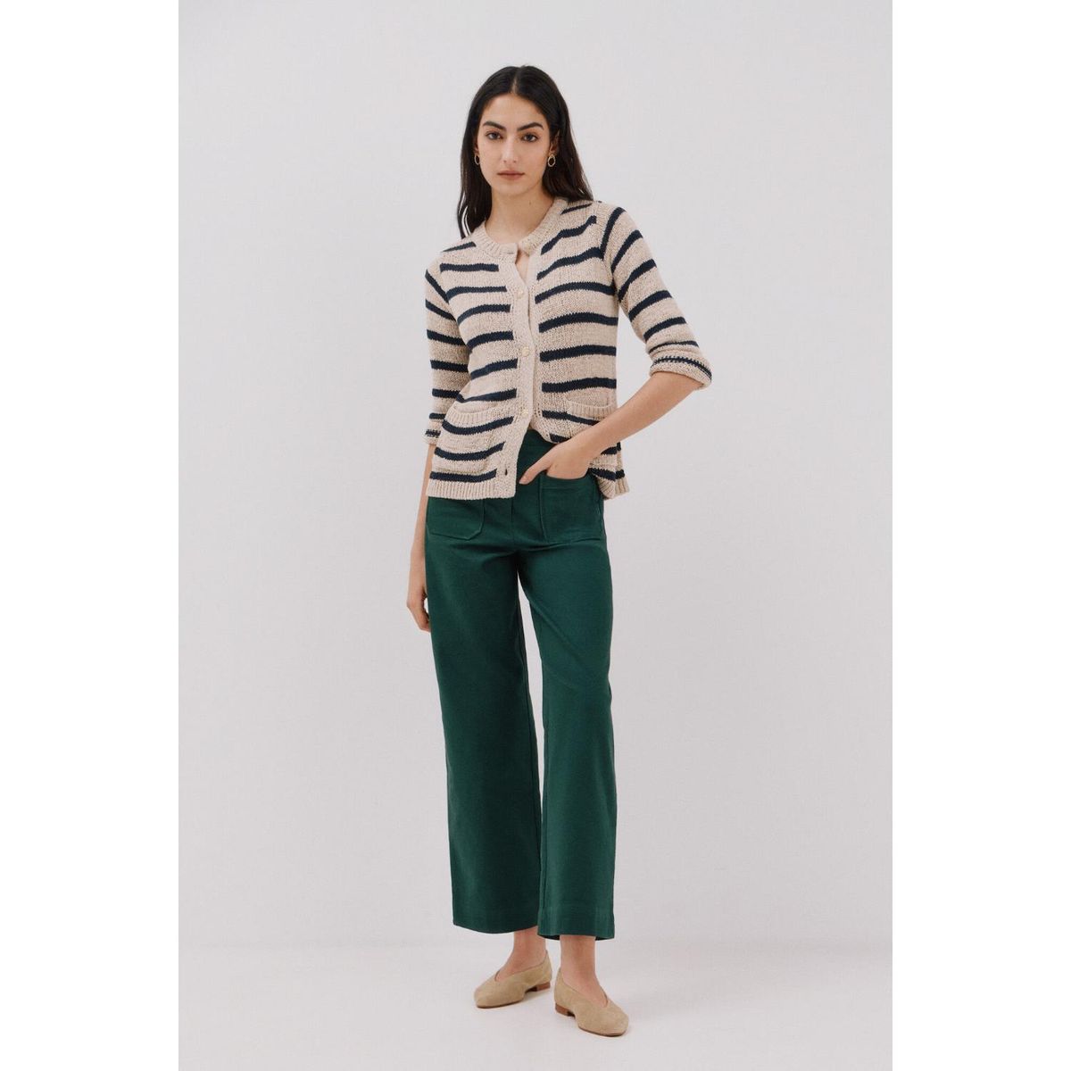 CORTEFIEL - Pantalón 100% Algodón Mujer Cortefiel.