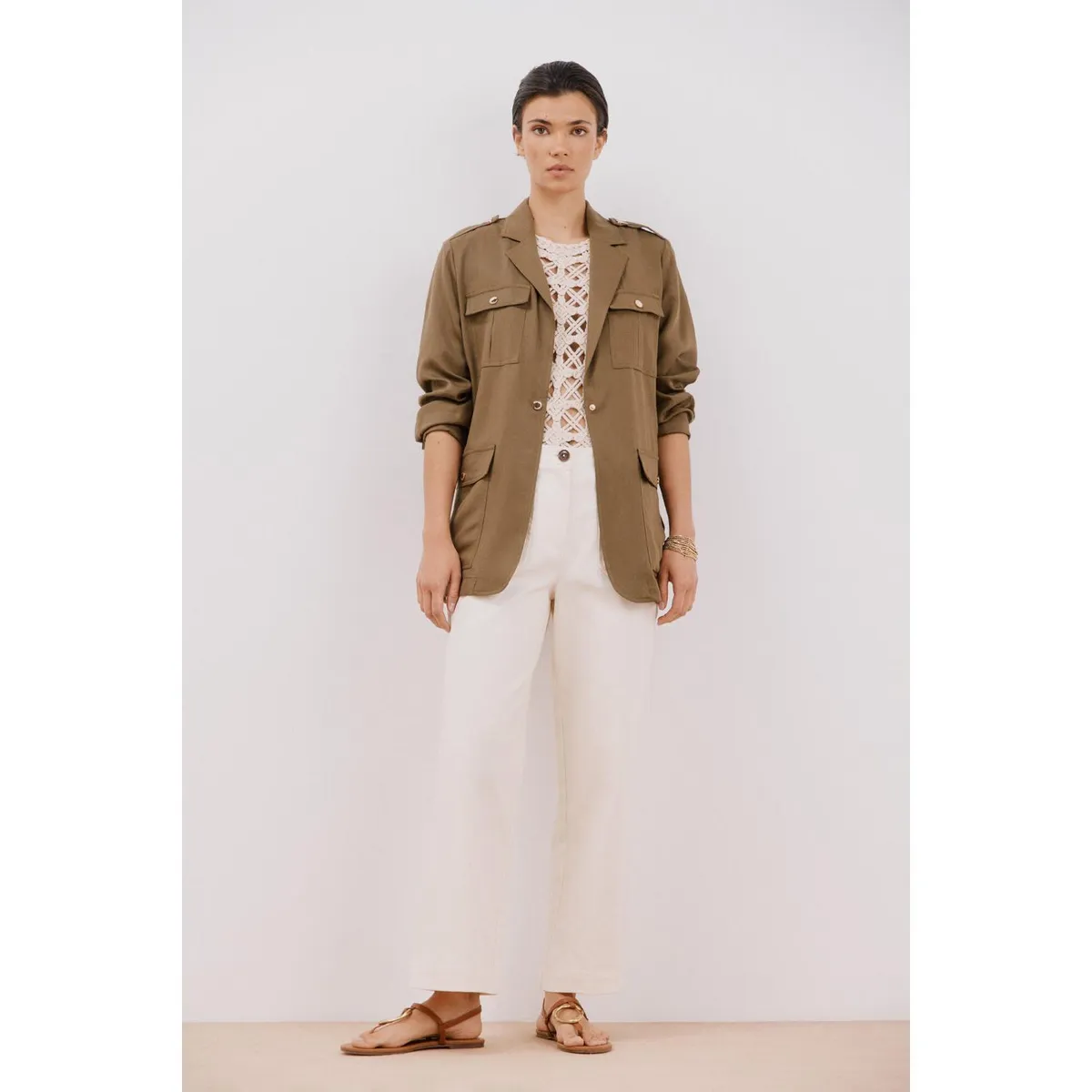 CORTEFIEL - Pantalón 100% Algodón Mujer Cortefiel.