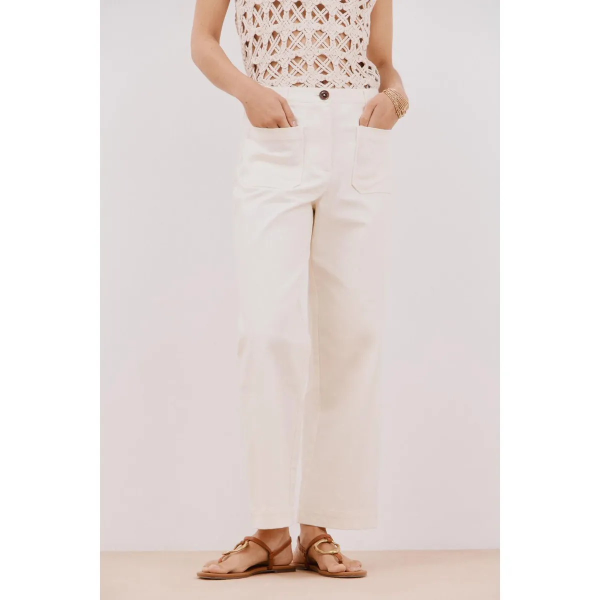 CORTEFIEL - Pantalón 100% Algodón Mujer Cortefiel.