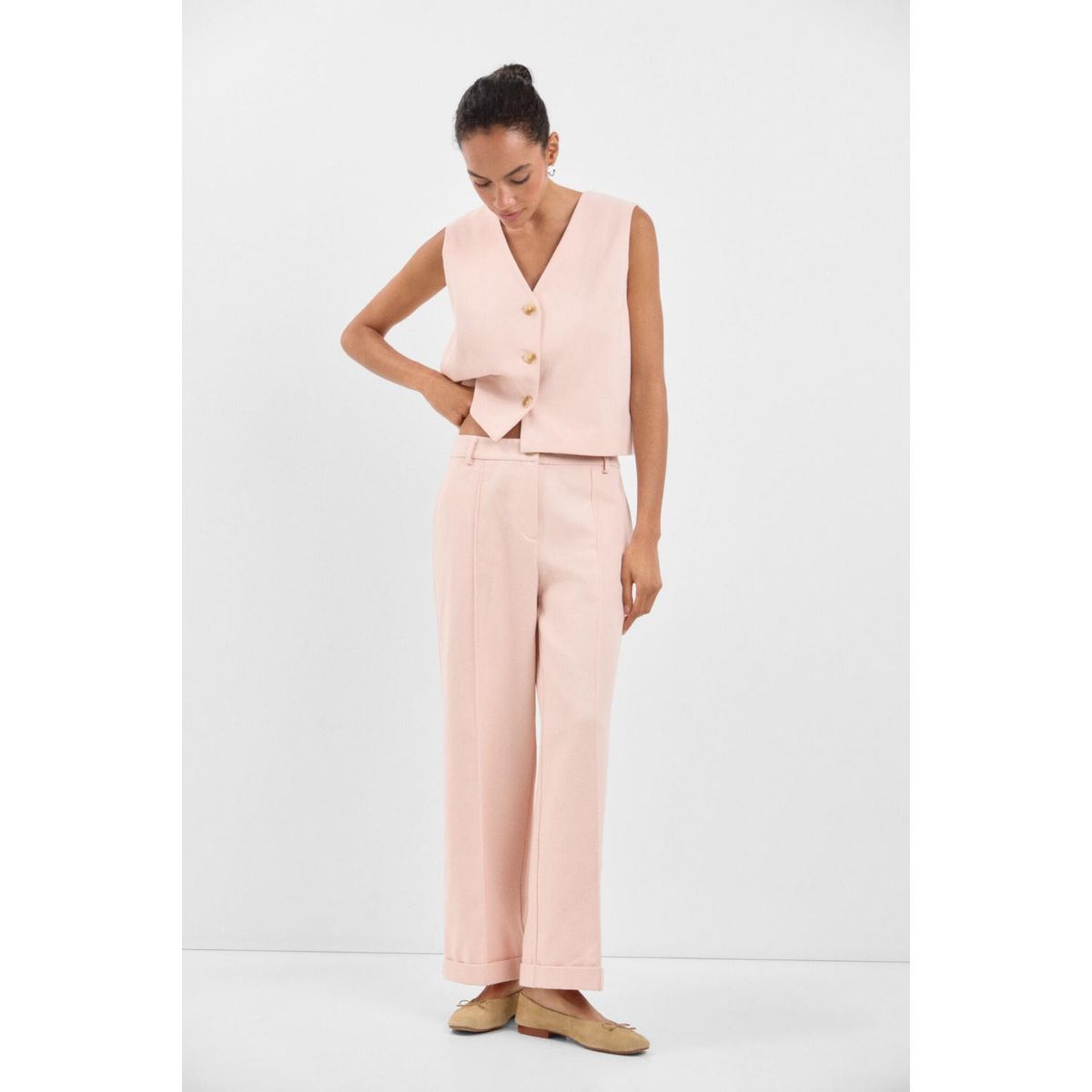 CORTEFIEL - Pantalón 100% Algodón Mujer Cortefiel.