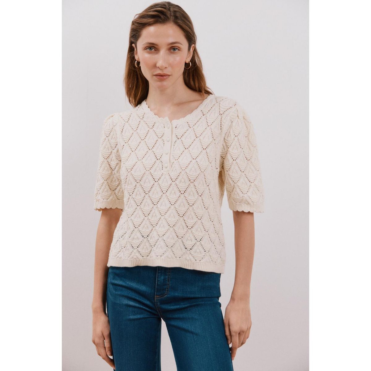 CORTEFIEL - Chompa 100% Algodón Mujer Cortefiel