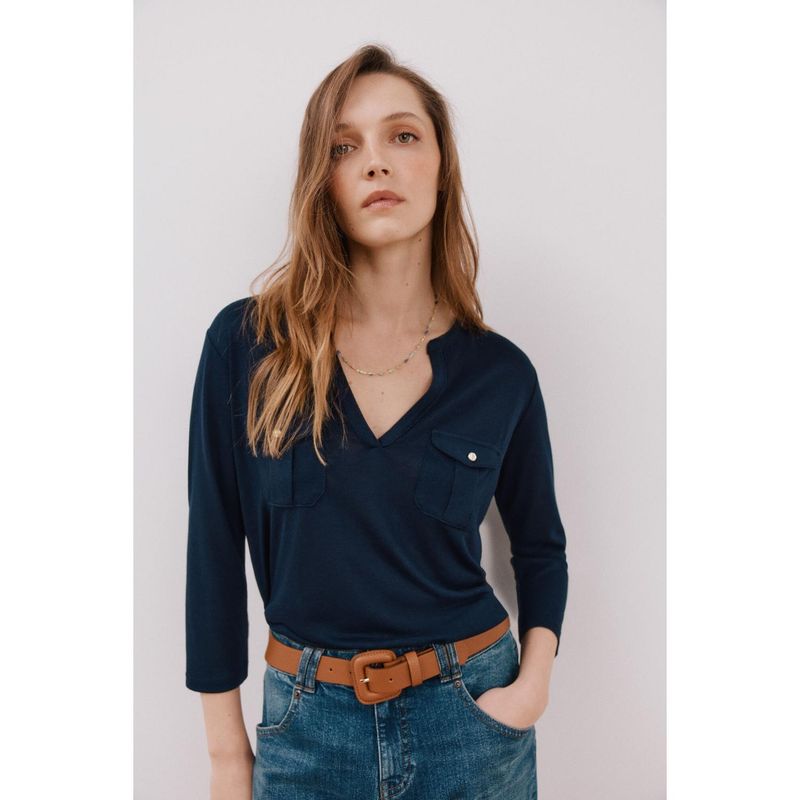 CORTEFIEL - Polo Manga Larga Casual Mujer Cortefiel