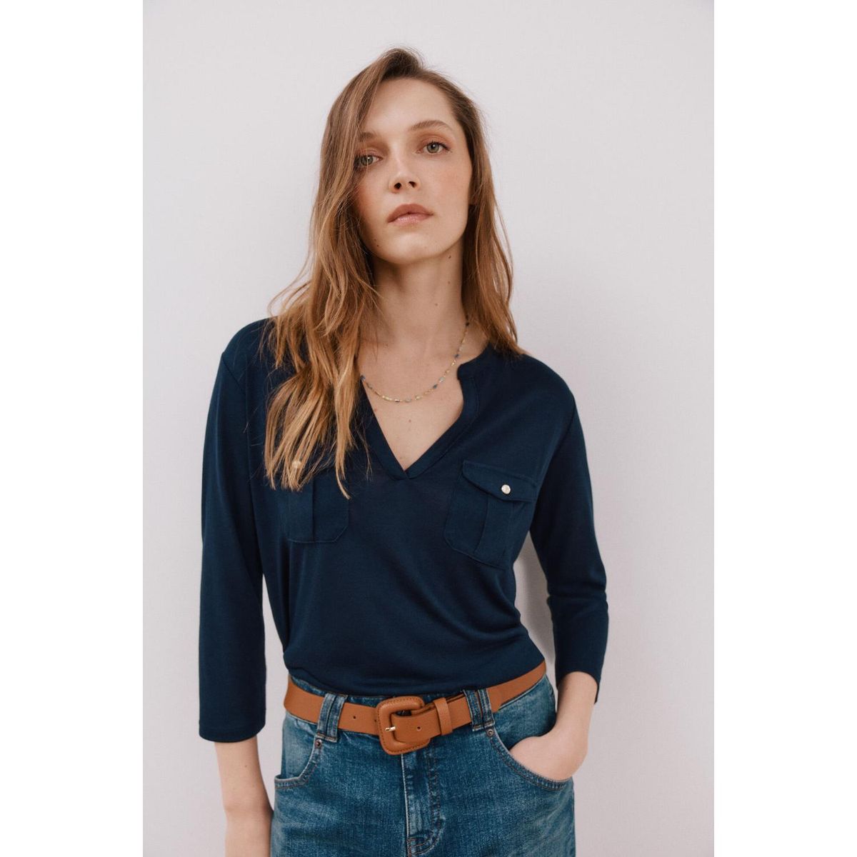 CORTEFIEL - Polo Manga Larga Casual Mujer Cortefiel