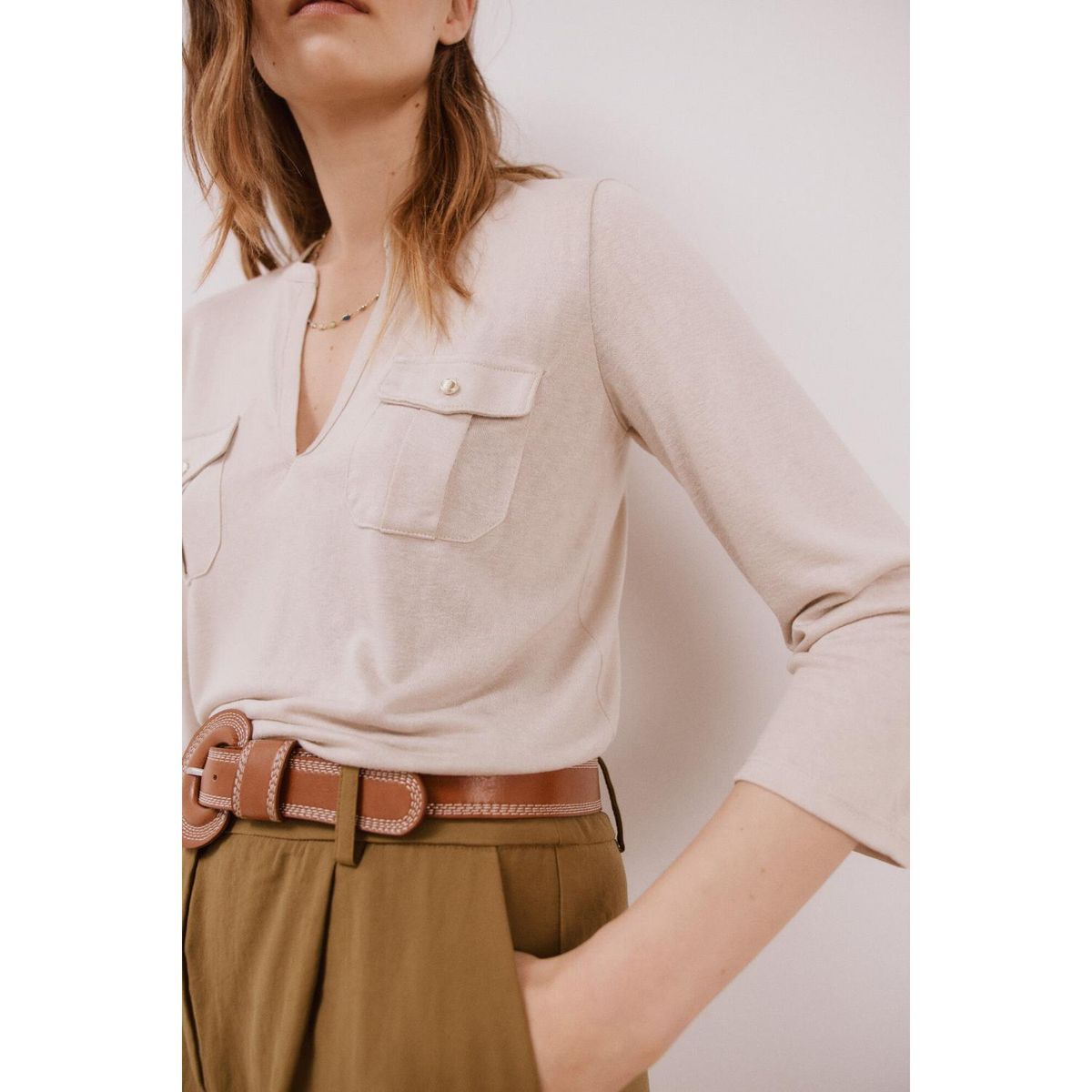 CORTEFIEL - Polo Manga Larga Casual Mujer Cortefiel