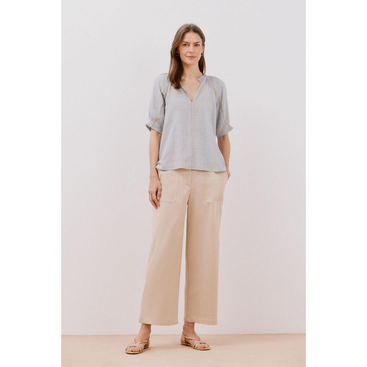 CORTEFIEL - Blusa 100% Algodón Mujer Cortefiel