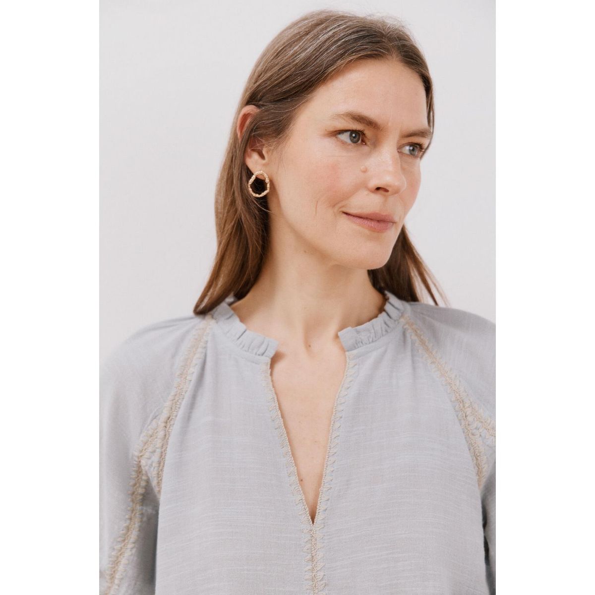 CORTEFIEL - Blusa 100% Algodón Mujer Cortefiel