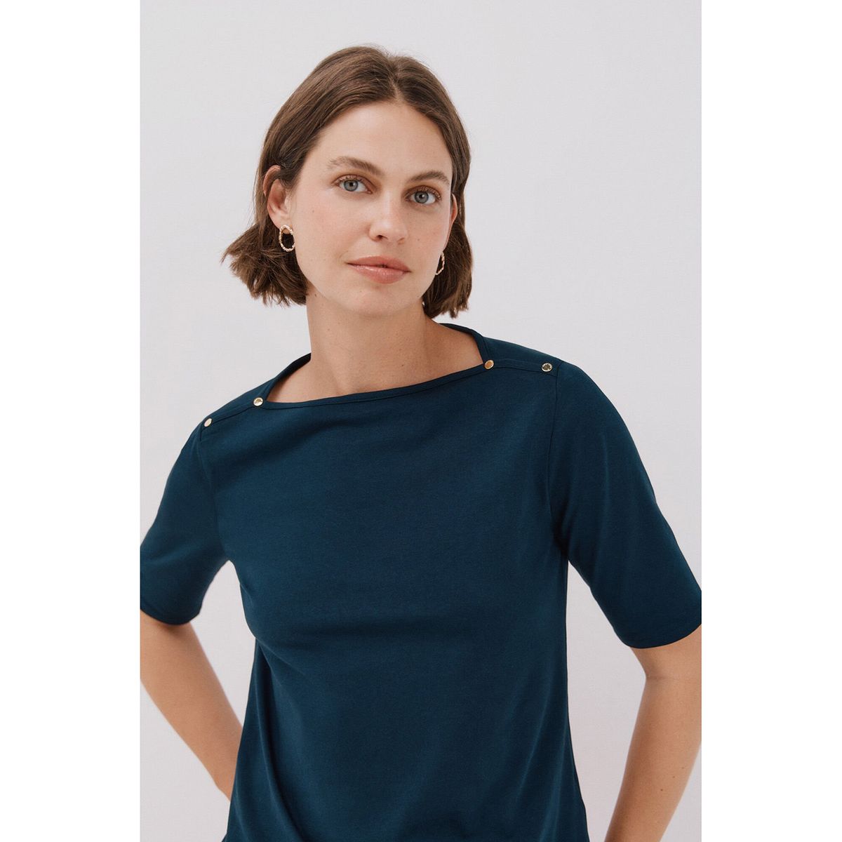 CORTEFIEL - Polo Manga Corta Algodón Mujer Cortefiel