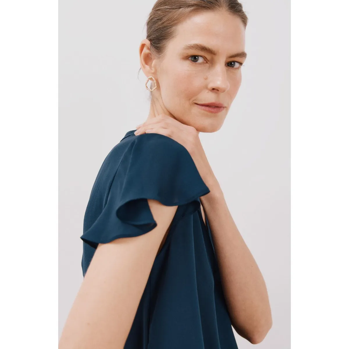 CORTEFIEL - Blusa Manga Corta Casual Mujer Cortefiel