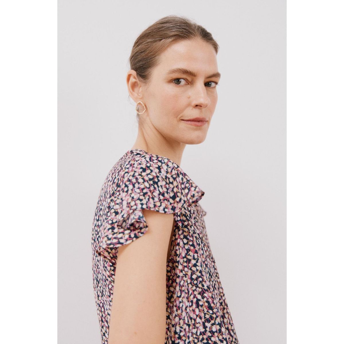 CORTEFIEL - Blusa Manga Corta Casual Mujer Cortefiel