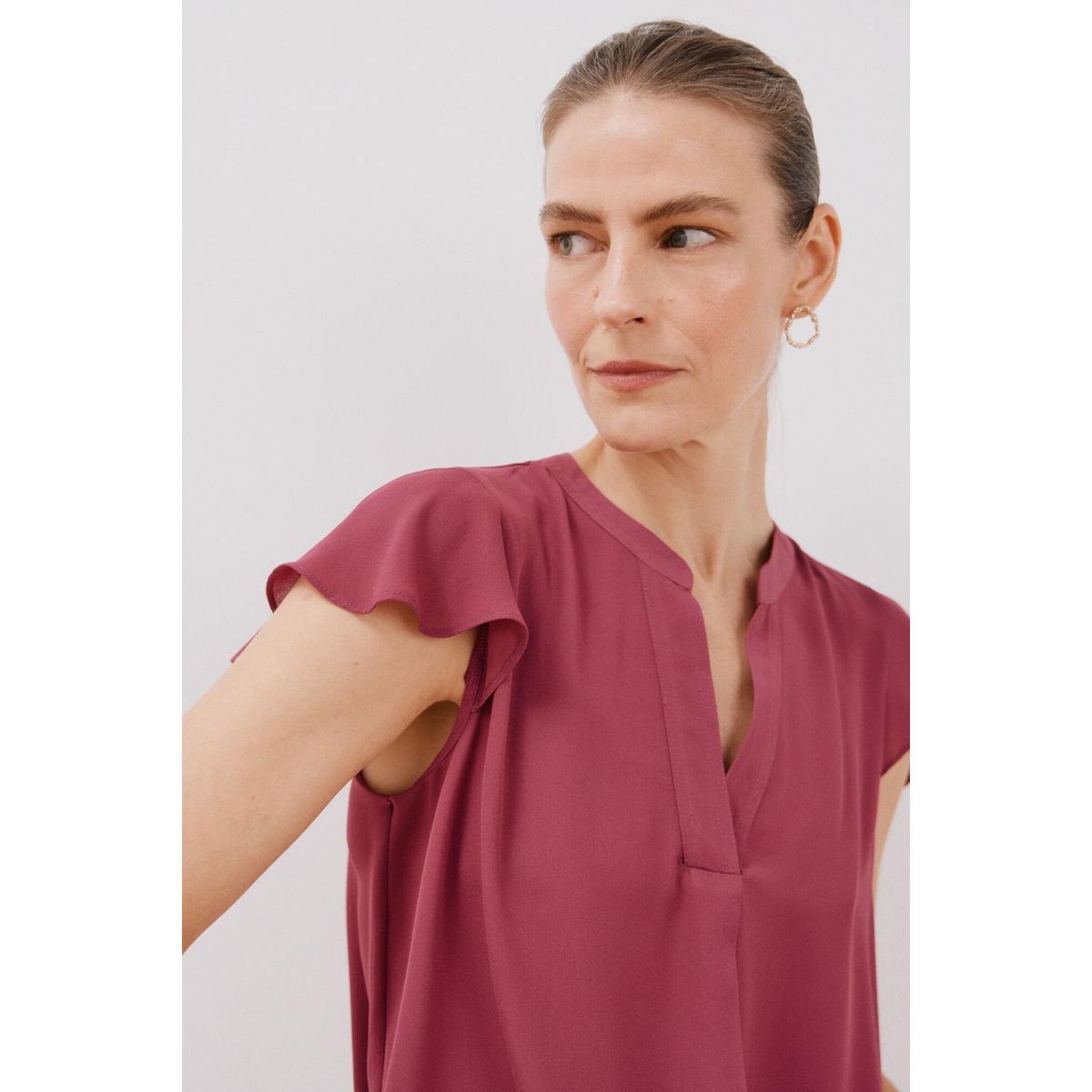 CORTEFIEL - Blusa Manga Corta Casual Mujer Cortefiel