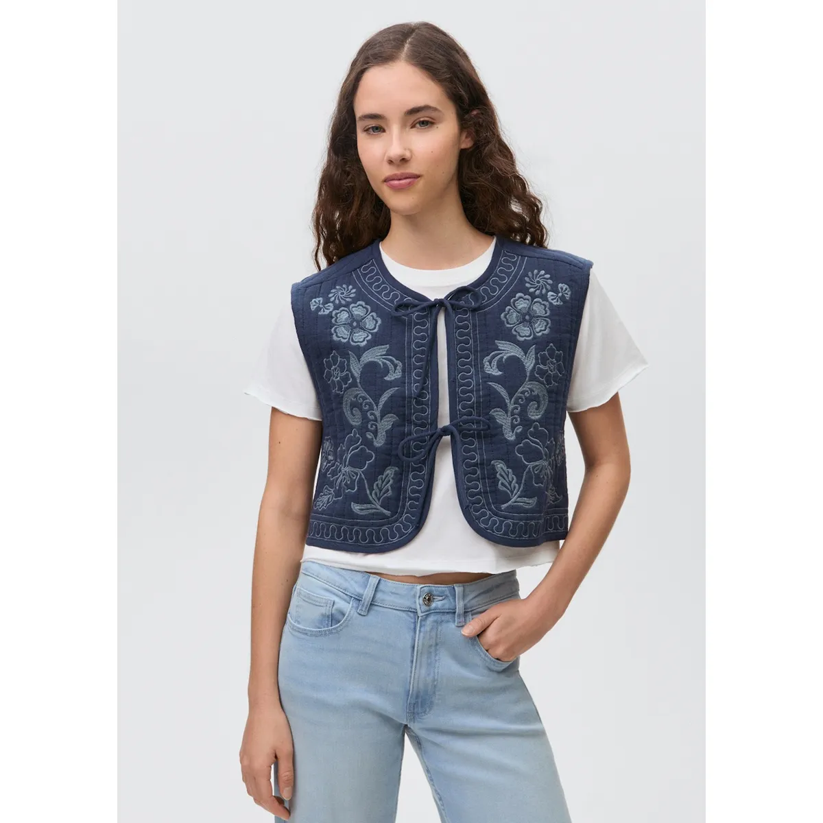 MANGO TEEN - Chaleco Casual Mujer Mango Teen