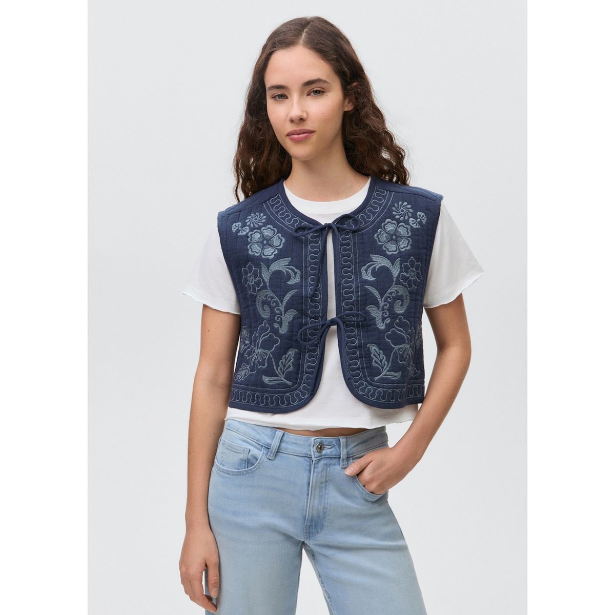 MANGO TEEN - Chaleco Casual Mujer Mango Teen