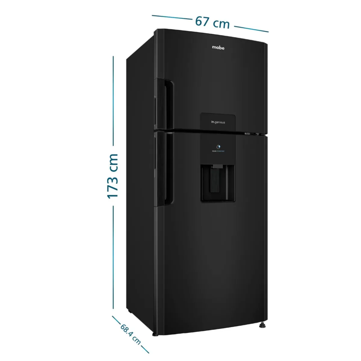 MABE - Refrigeradora No Frost 382L Grafito RMP415GPG