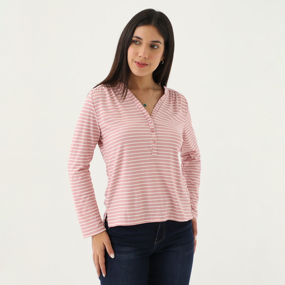 UNIVERSITY CLUB - Polo Manga Larga Casual Mujer University Club