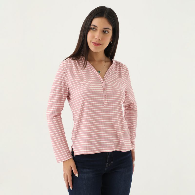 UNIVERSITY CLUB - Polo Manga Larga Casual Mujer University Club