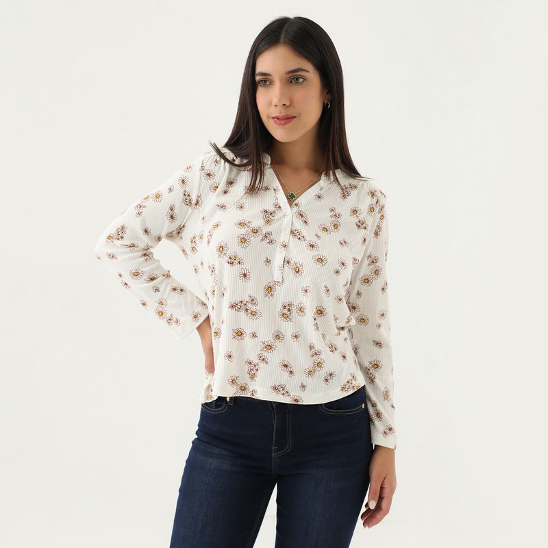 UNIVERSITY CLUB - Polo Manga Larga Casual Mujer University Club