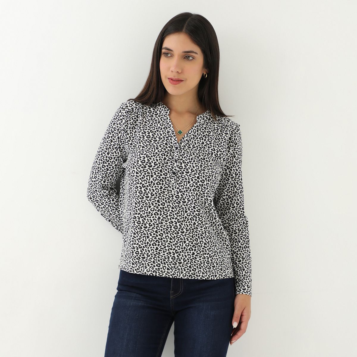 UNIVERSITY CLUB - Polo Manga Larga Casual Mujer University Club